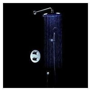Faucetland 004001669 8 LED Showerhead Thermostatic Wall Mount Shower 