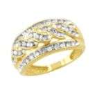 pave round 1 carat total weight diamond bridal 10kt yellow gold ring