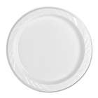   By Genuine Joe   9 Plaic Round Plates Reusable/Disposable 125 White