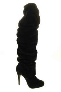 Mojo Moxy Studio Womens Slouch Boots Black Suede 8.5  