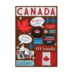 : Canada Cardstock Stickers 5.5X9 Sheet   French Canada French Canada 