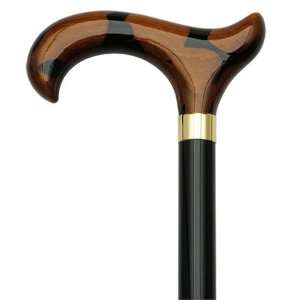 Walking Cane  Morocco cherry with stained dark spotted handle. This 