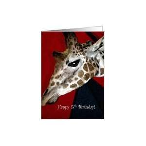  Happy 5th Birthday, Big Time Giraffe Card Toys & Games