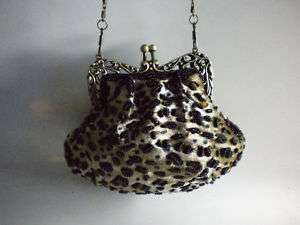 New Brown Leopard Print Clutch Purse Prom Handbag  