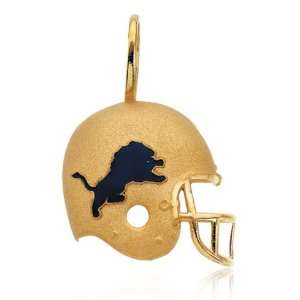 Detroit Lions NFL Helmet Pendant, 14 Karat Gold: Jewelry