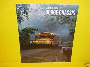 1969 DODGE TRUCK SCHOOL BUS CHASSIS SUPERIOR BLUE BIRD WAYNE BROCHURE 