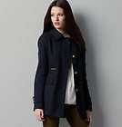 Ann Taylor Loft Navy Military Coat Jacket/Size 6/Gold chain/buttons 