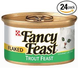 Fancy Feast Gourmet Cat Food, Flaked Trout Feast, 3 Ounce Cans (Pack 