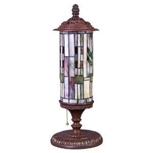   Mission Tiffany Style Glass Cylinder Lamp: Home Improvement