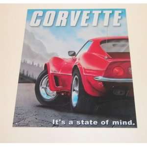  Corvette State Of Mind Tin Sign: Home & Kitchen