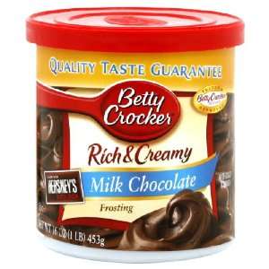 Betty Crocker Rich & Creamy Frosting, Milk Chocolate, 16 oz (Pack of 8 