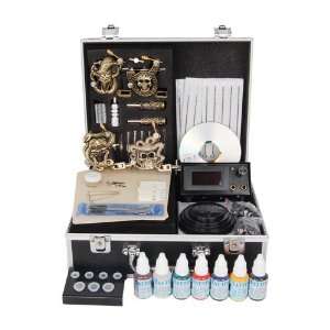  4 Guns Tattoo Kit Machine Complete with LCD Power Needles 