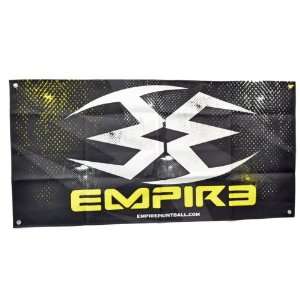Empire Paintball Cloth Banner 4x2   Black/White/Yellow:  