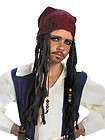Jack Sparrow Pirates Caribbean Headband w/Hair Wig Child Costume 