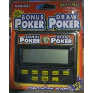  Radica Bonus Poker & Draw Poker Electronic Handheld Game 
