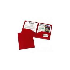   Pocket Folder, Corner Tabs, Business Card holder, Red
