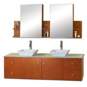  Barrington Honey Oak (double) 61 Inch Bathroom Vanity Set 