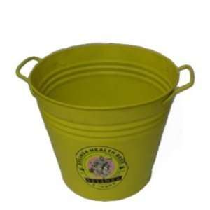  640Ml Yellow Metal Bucket With Handle Case Pack 8 