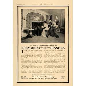 1906 Ad Aeolian Themodist Player Piano Pianola New York   Original 