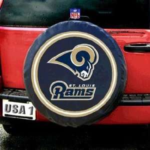  Saint Louis Rams NFL Spare Tire Cover (Black): Sports 