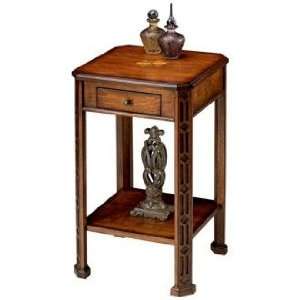  Olive Ash Burl Carved Accent Table: Home & Kitchen