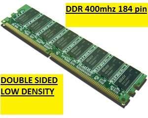 2gb DDR PC3200 2X 1gb LOW Density RAM MEMORY 400mhz 184 pin PC DESKTOP 