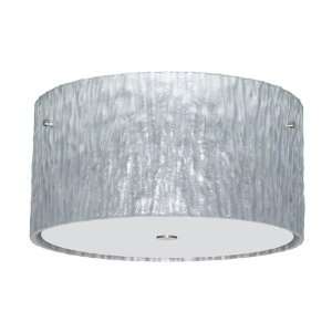   Height / Glass Shade 8.125 / Stone Silver Foil, Finish Satin Nickel