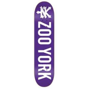 Zoo York Classic Logo Photo Incentive Skateboard Deck   Purple   7.75 