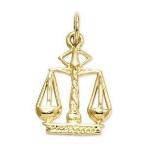   IceCarats Designer Jewelry Gift 14K Scales Of Justice Charm Jewelry