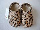 New Veggies Jr Gator Girls Leopard Print Tan Orange Black Clogs Shoes 