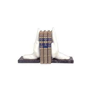 Marble resin bookends, Hand of Knowledge