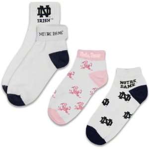  Notre Dame Fighting Irish Womens 3 Pair Sock Pack: Sports 