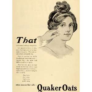  1902 Ad Quaker Oats Breakfast Cereal Food Face Skin Art 