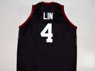 JEREMY LIN HARVARD JERSEY CHINESE AMERICAN BLACK NEW LARGE  