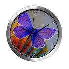 Artsmith Inc Modern Wall Clock Xerces Purple Butterfly