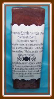 SPELL BOUND MAGICK BROWN EARTH MATERIAL INCREASE CANDLE  