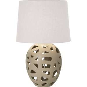   Bravi Collection Dark Khaki Globe Ceramic Table Lamp: Home Improvement