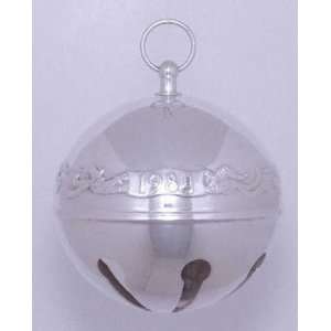  Wallace Sleigh Bell Silverplate Ornament with Box 