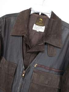 70s Vintage ® Two Tone SUEDE & LEATHER Coat Vest JACKET 