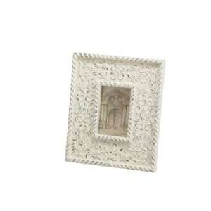   Distressed Cream Carved 4x6 Picture Frame (set of 2) 