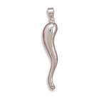 Clevereve CleverSilvers Rhodium Plated Italian Horn Pendant