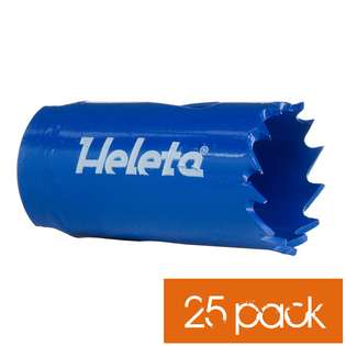 Heleta 25pk 1 Bi Metal Hole Saw For all Metals (HSS M42) 