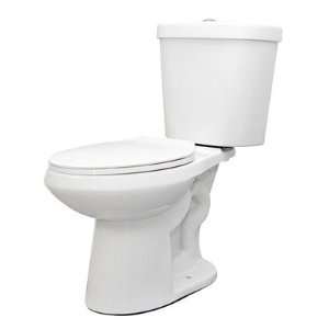   Elongated High Efficiency Dual Flush Toilet in White: Home Improvement