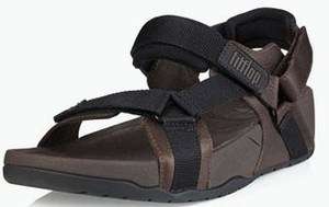   Mens Brown Leather/Textile Toning Slingback Sandals US 8,9,10  