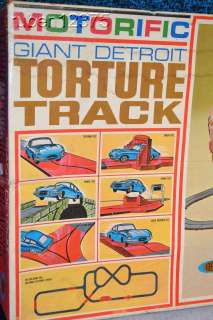   Motorific GIANT Detroit Torture Track, Slot Car Race Set w/Box, NICE
