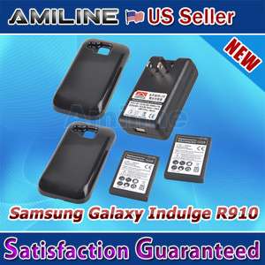   Extended Battery + Wall Charger 4 Samsung Galaxy Indulge R910 New
