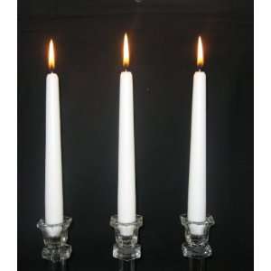  White Taper 10 Inch Dinner Candles, Burns 7 Hours Pack 