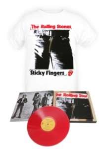 ROLLING STONES   Sticky Fingers LP box & SMALL T Shirt  