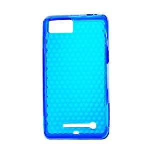 TPU Blue Hexagonal Pattern Silicone Skin Gel Cover Case For Motorola 