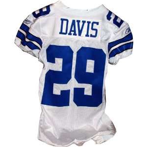  Keith Davis #29 2007 Cowboys Game Issued White Jersey 